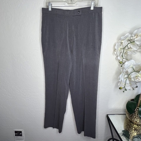 BRIGGS Hidden Elastic Waistband Heather Gray Women Pants Size 14 Short NWT - Picture 1 of 5